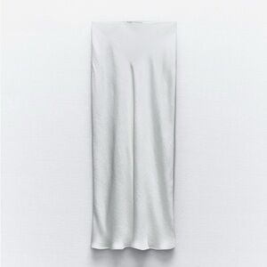 ZARA SATIN EFFECT MIDI SKIRT ZW COLLECTION